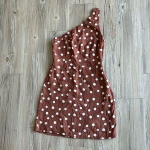 Polka dots dress size S one size single shoulder strap